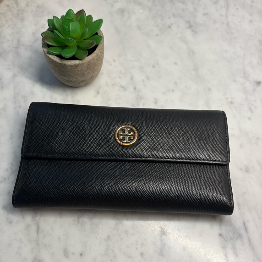 Tory Burch Black Leather Wallet